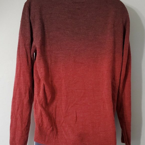 Argyle Culture by Russel Simmons Ombre Acrylic Sweater Red Men's Large - Picture 4 of 7